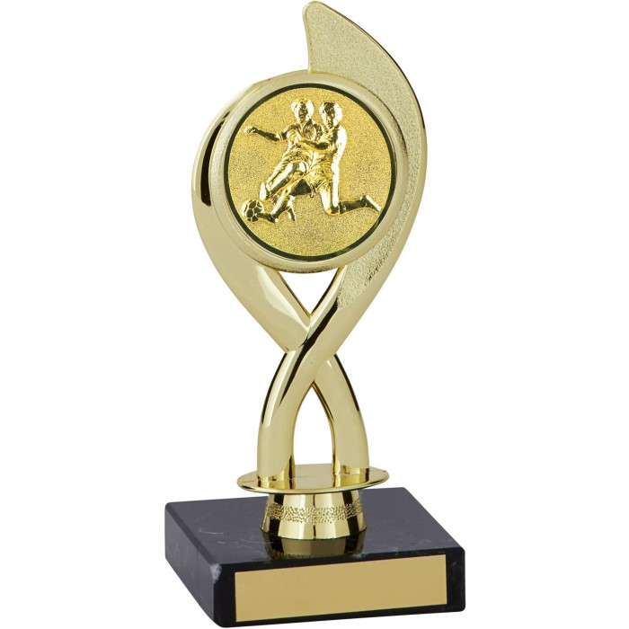  7'' SWIRL PLASTIC FOOTBALL TROPHY 